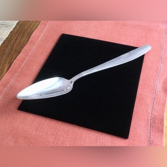 Vintage Swedish Modern Serving Spoon - Signed Allan Adler Handmade Sterling - Picture 6 of 10